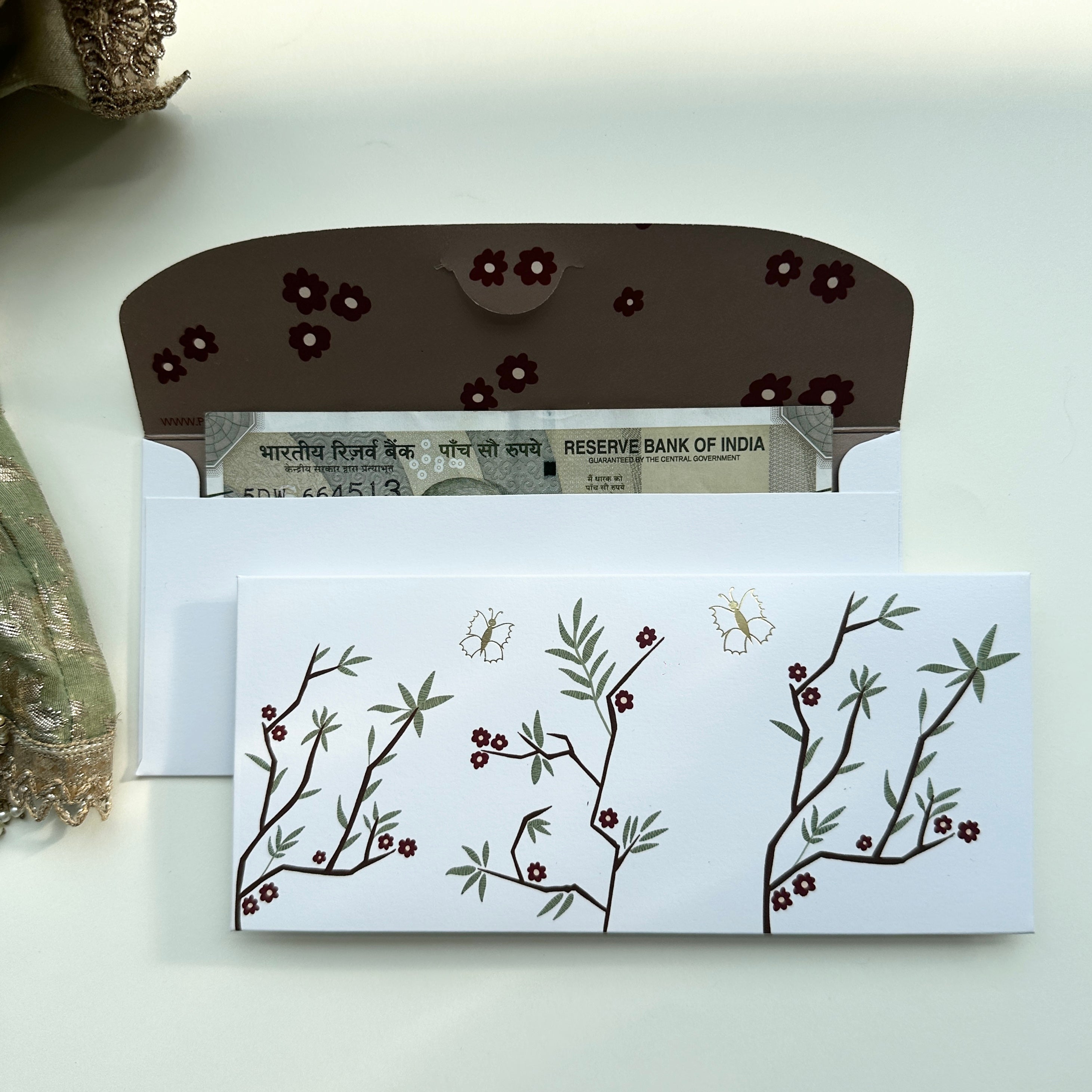 Butterfly kisses money envelopes (foiling) set of 12