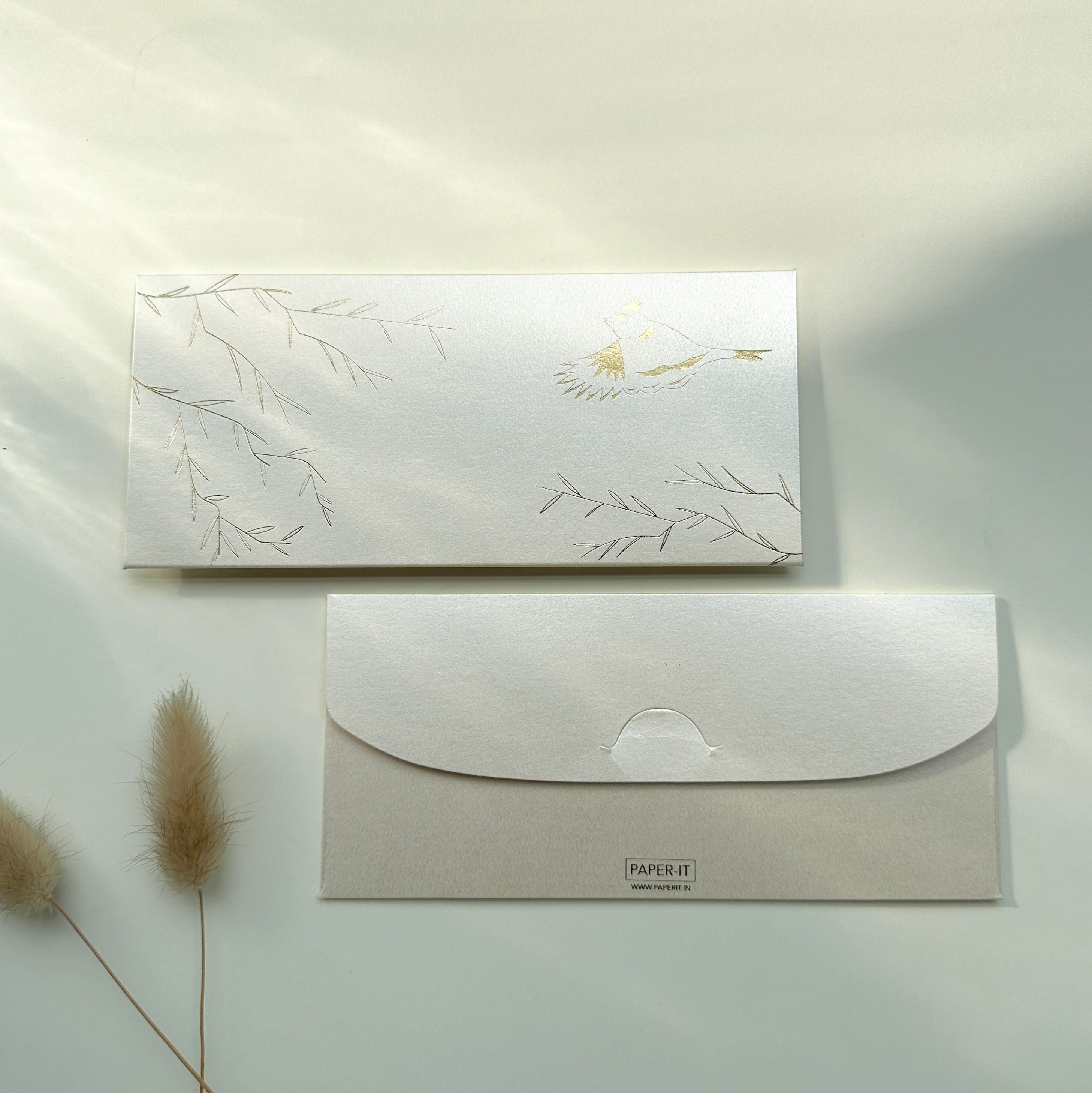 Bird song money envelopes (foiling) set of 12