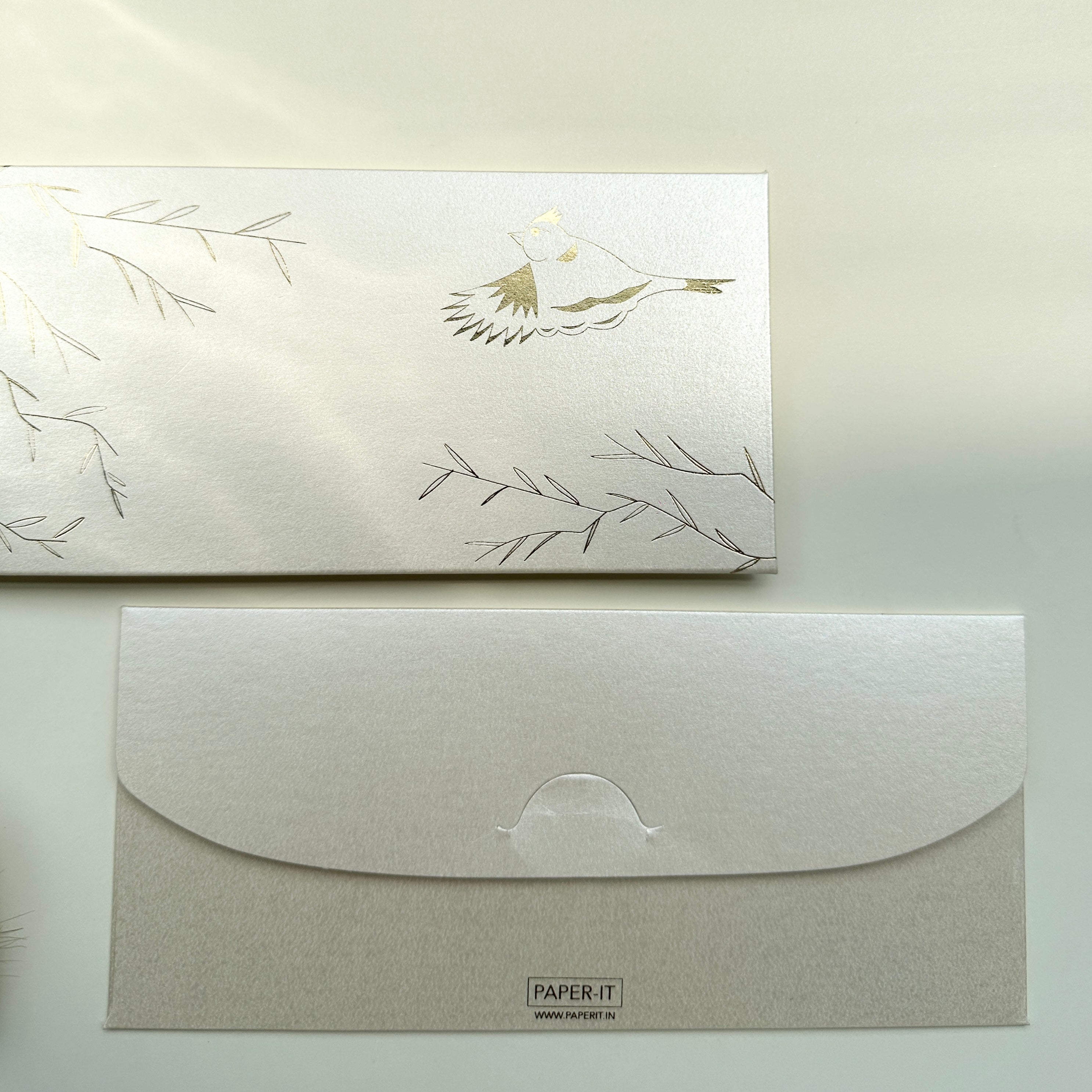 Bird song money envelopes (foiling) set of 12