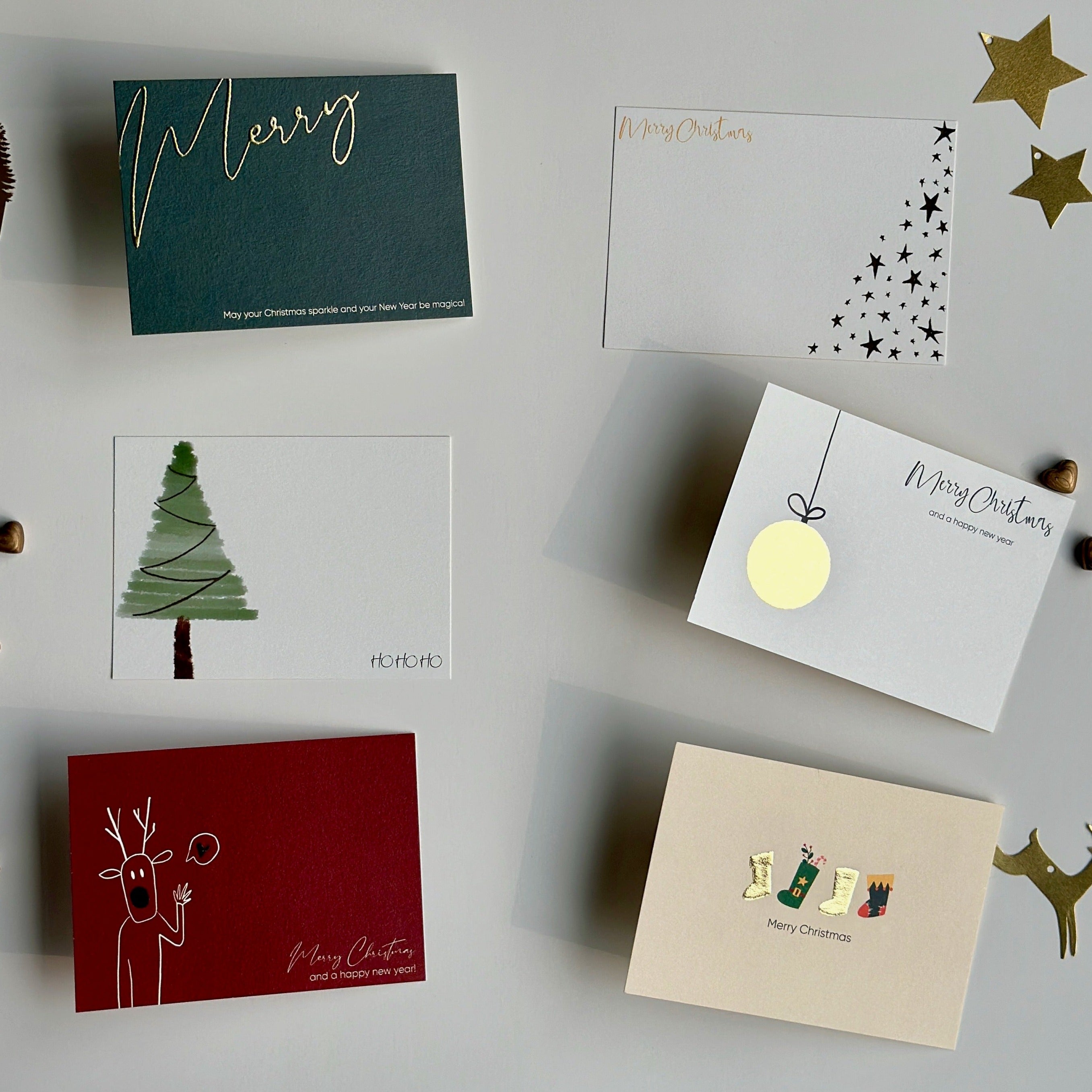 Merry Christmas Post Cards (Foiled) (Set Of 6)