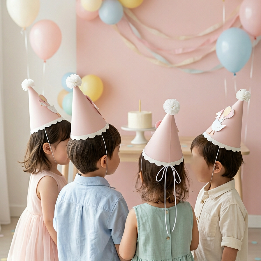 Goose & Balloons party hats (set of 5)