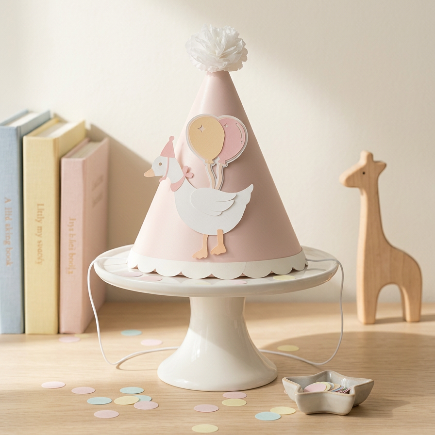 Goose & Balloons party hats (set of 5)