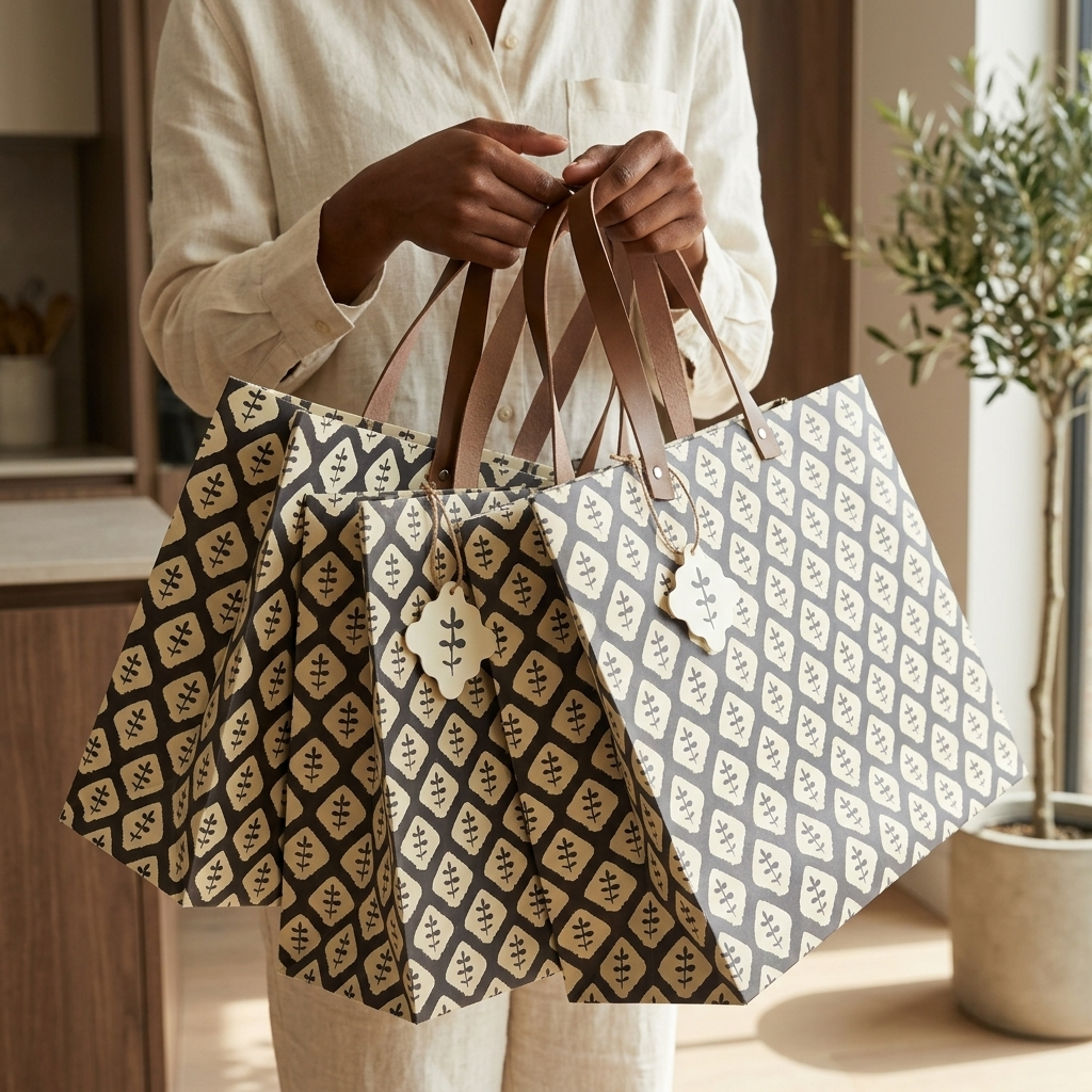 Indigo Gift Bag ( 15 × 12 × 4.5 INCHES)