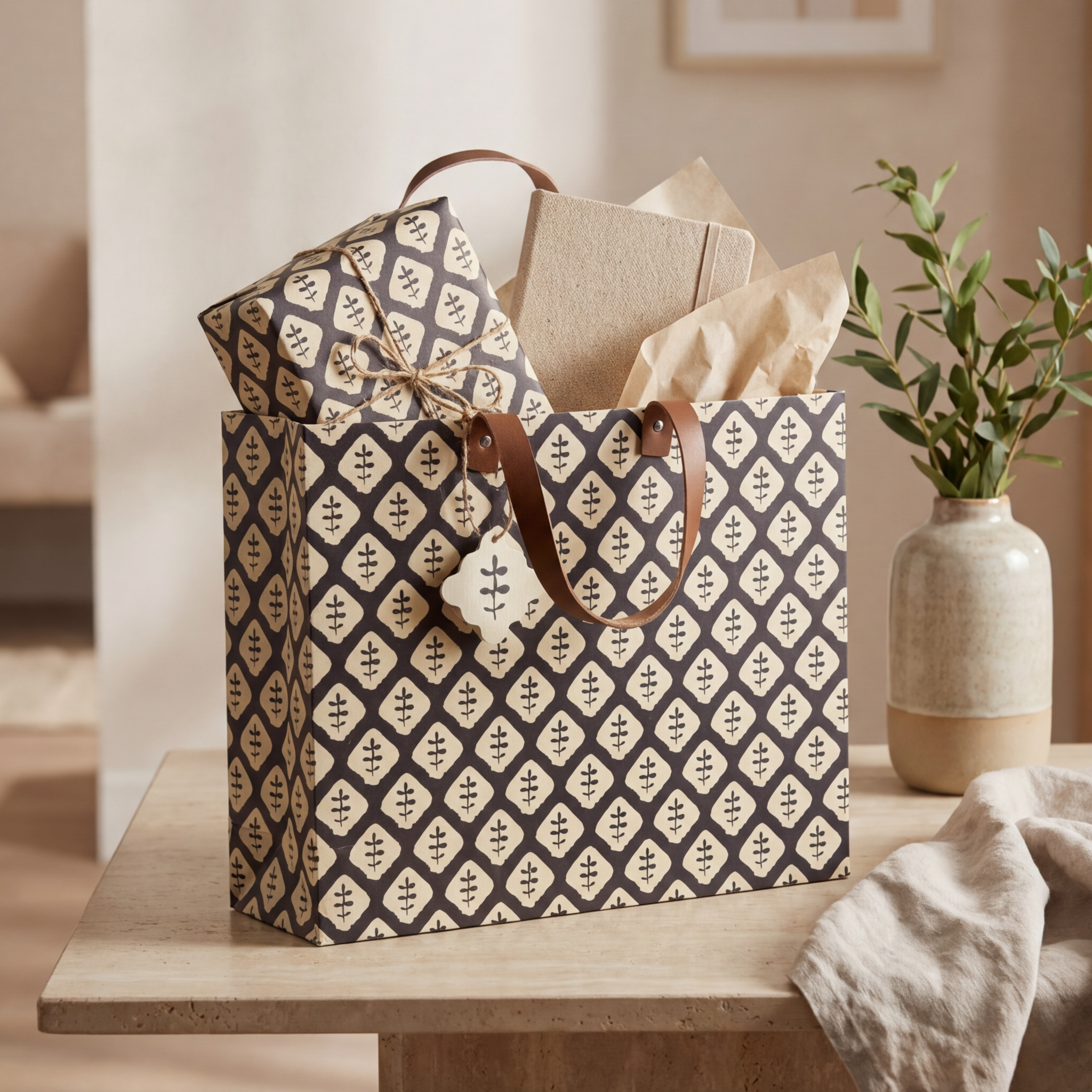 Indigo Gift Bag ( 15 × 12 × 4.5 INCHES)