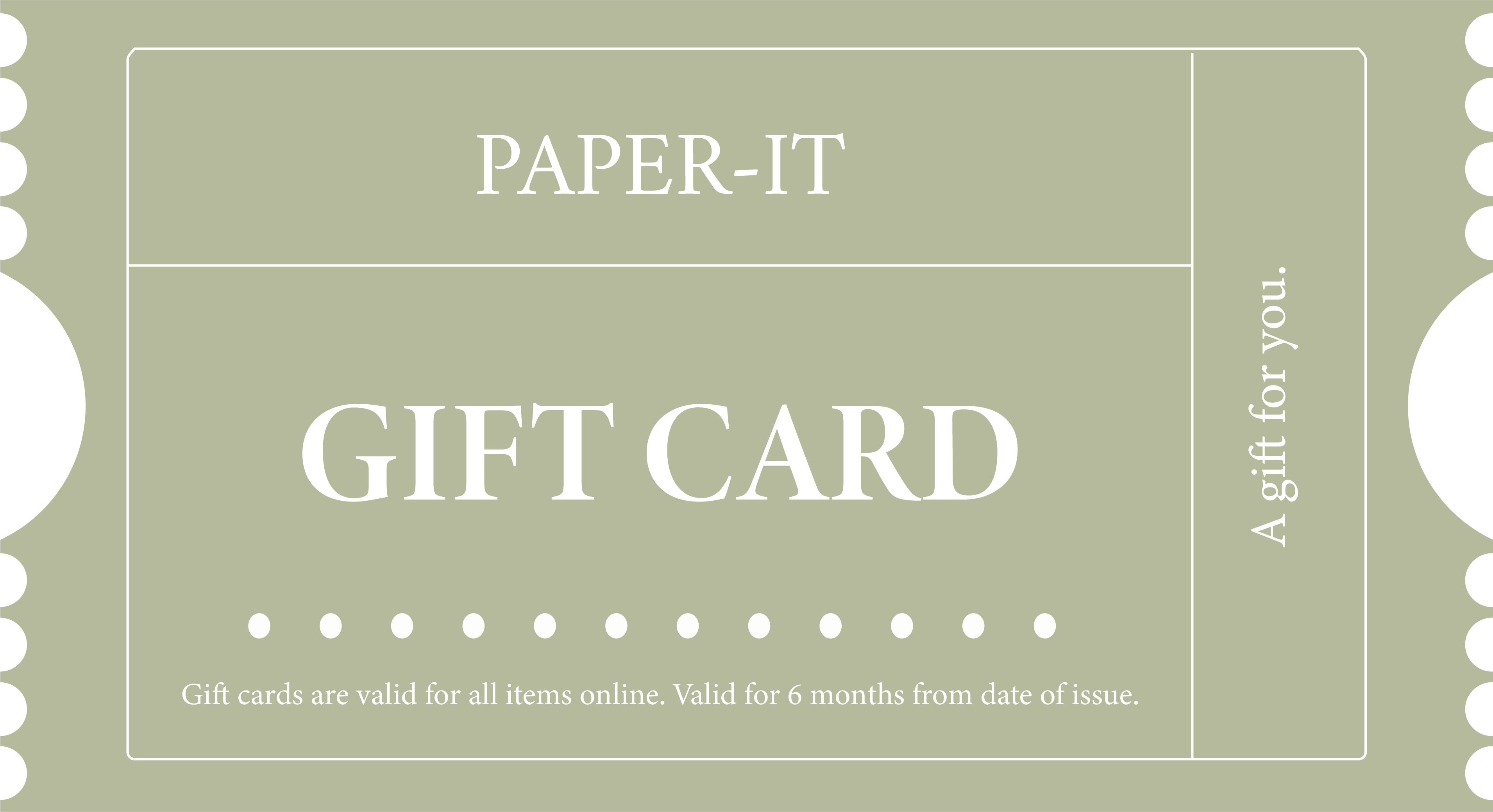 PAPER-IT Digital Gift Card