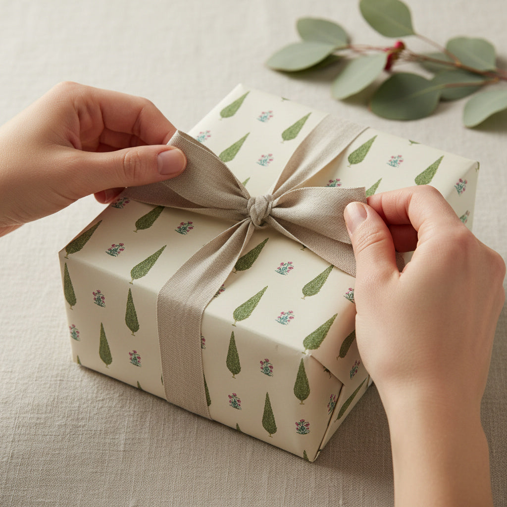 Assorted tropical wrapping sheets+note cards (set of 6)