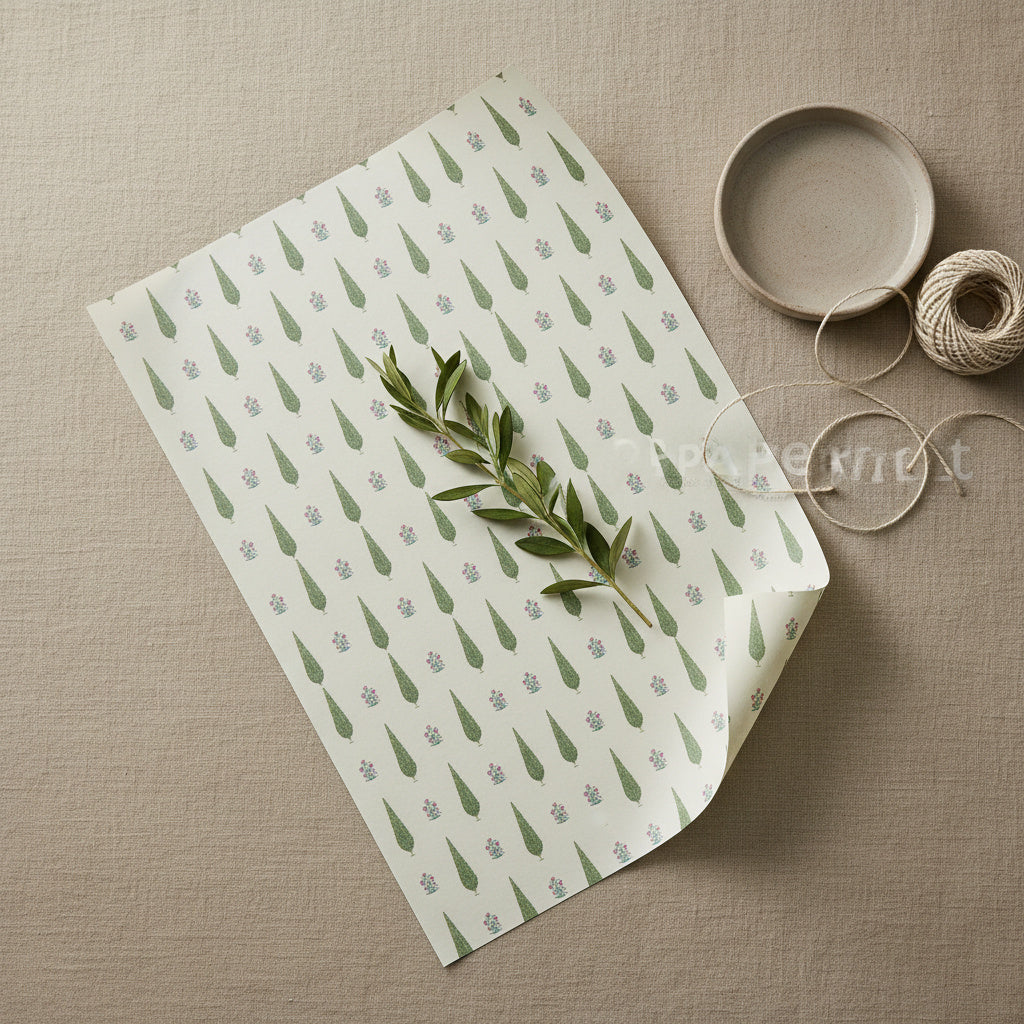 Cypress bloom wrapping sheets+note cards (set of 5)