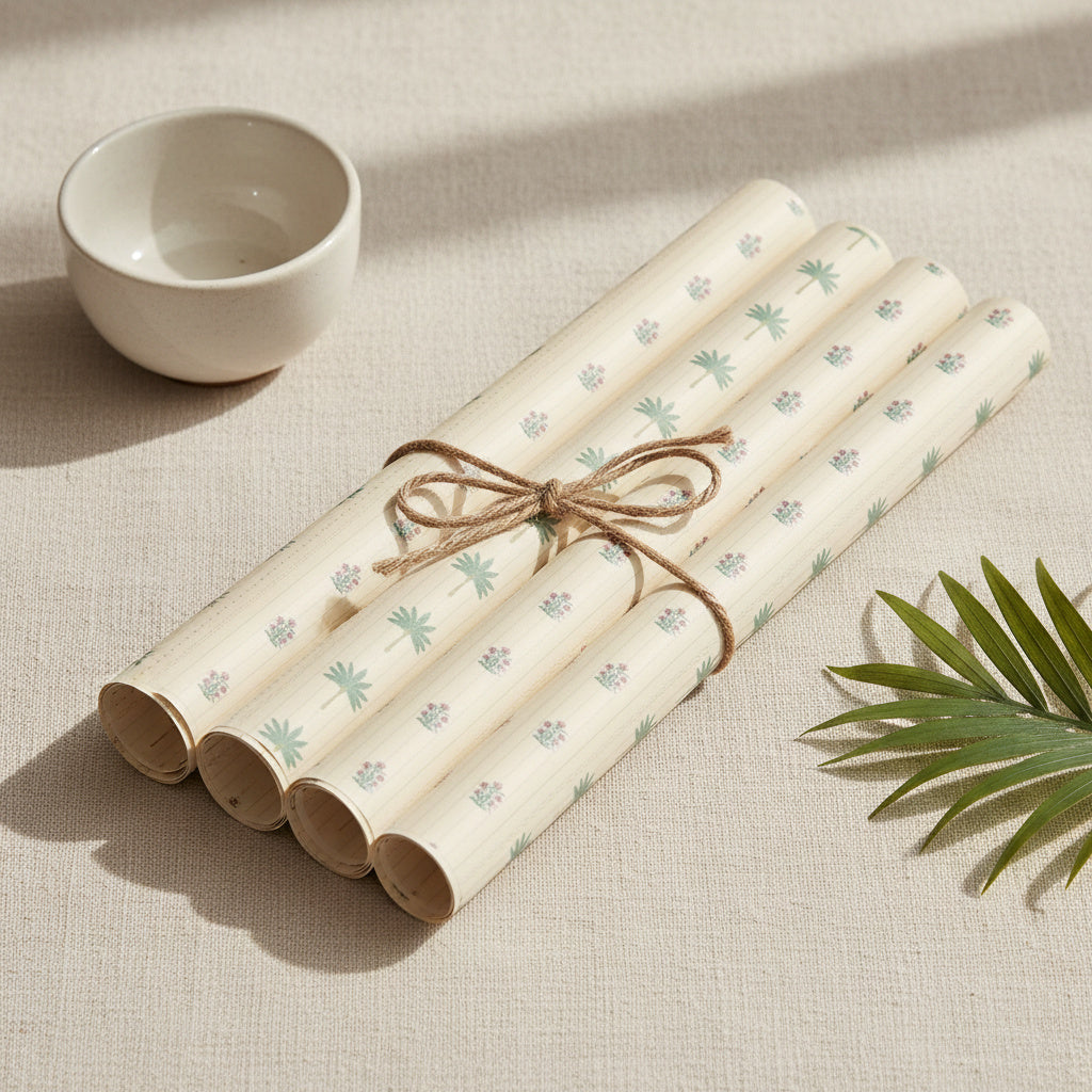 Palm & Petals wrapping sheets+note cards.