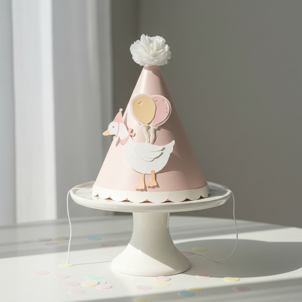 Goose & Balloons party hats (set of 5)