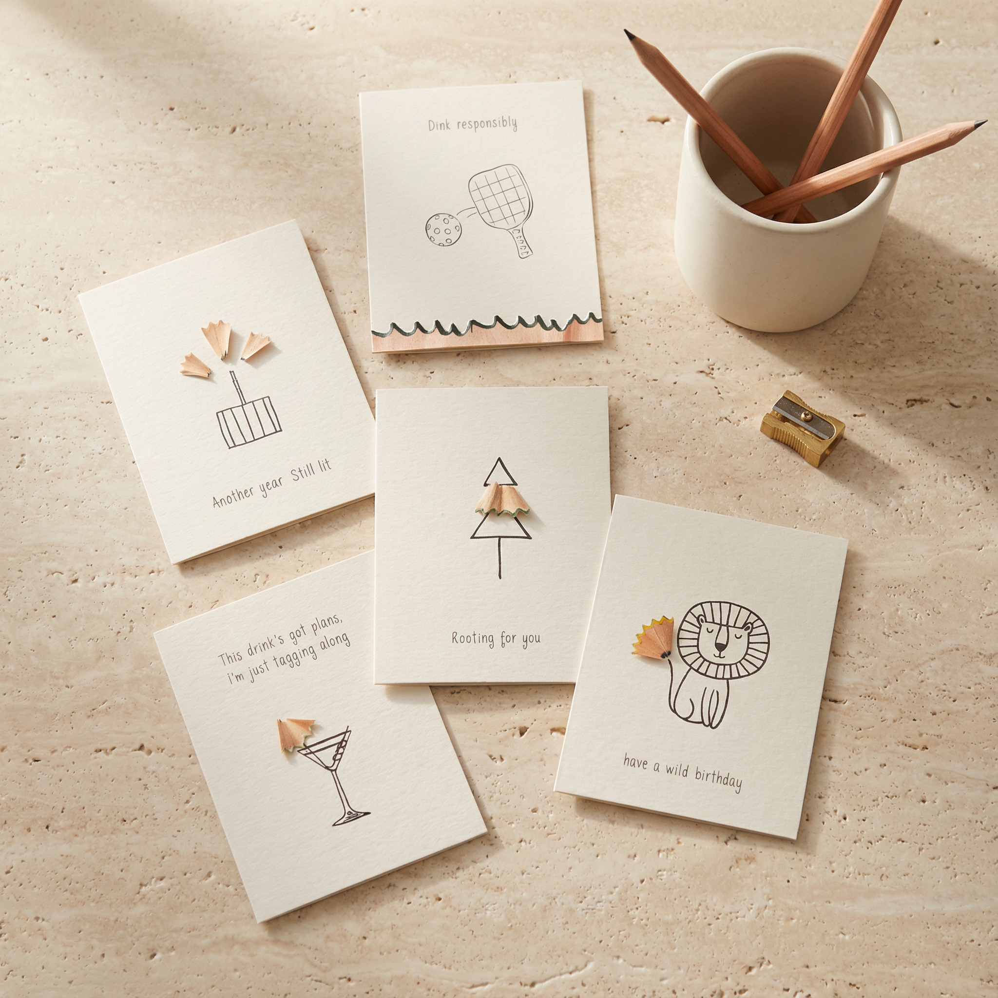 Little Celebrations – Pencil Shaving Card Set (Set of 5)