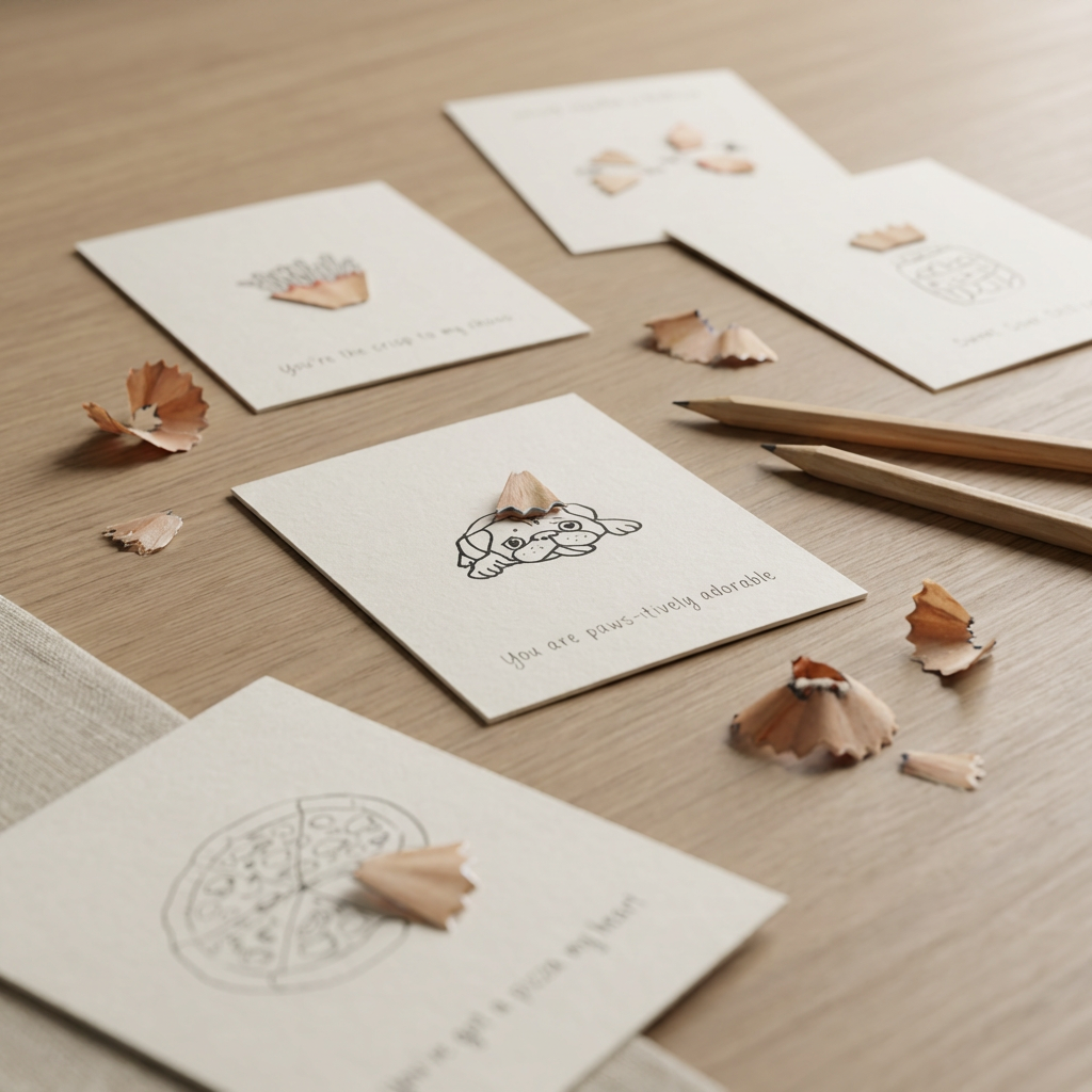 Pun Intended – Pencil Shaving Card Set (Set of 5)