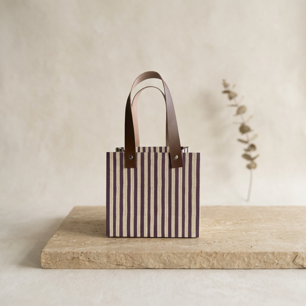 Plum Gift Bag (6.4 in × 6 × 4.5 INCHES)