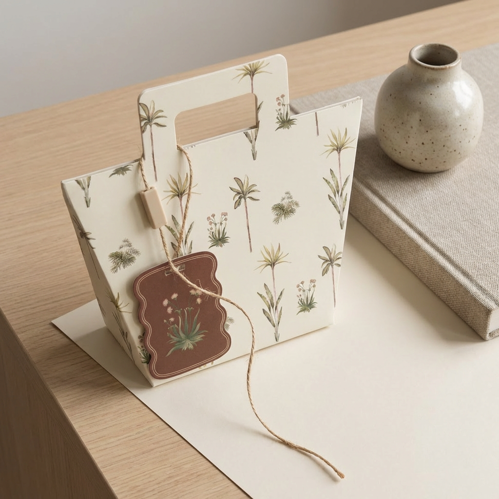 Palm Garden Gift Bag (7 × 5 × 2.5 inches)