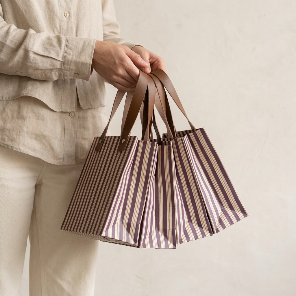 Plum Gift Bag (6.4 in × 6 × 4.5 INCHES)