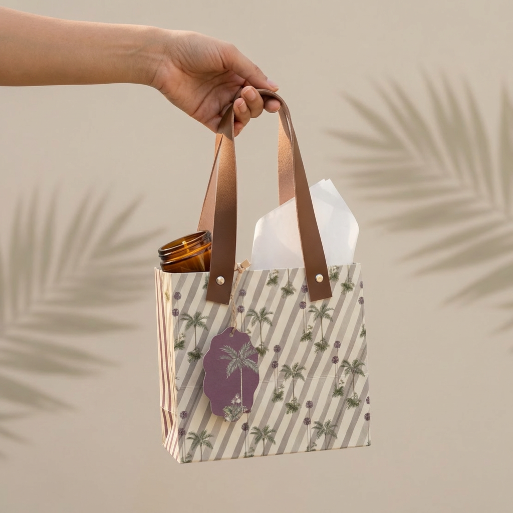 Palm Gift Bag (6.4 in × 6 × 4.5 inches)