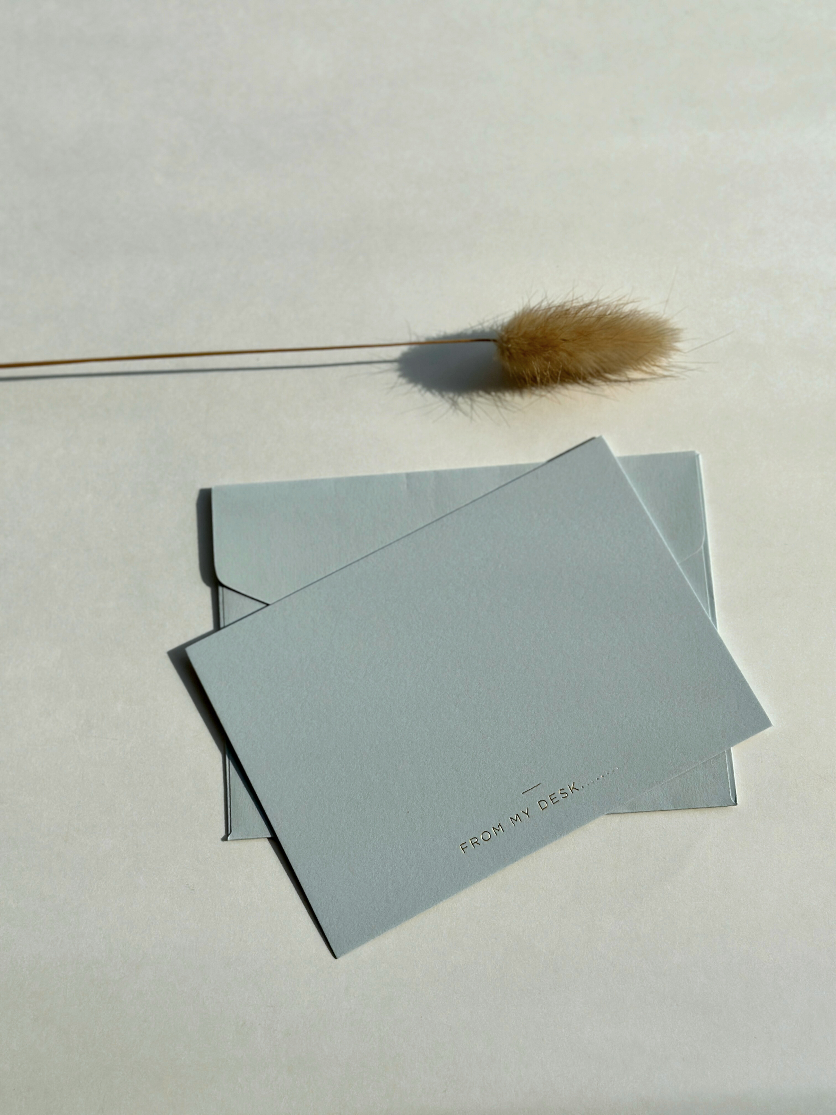 Sky blue From my desk cards (foiled) set of 5