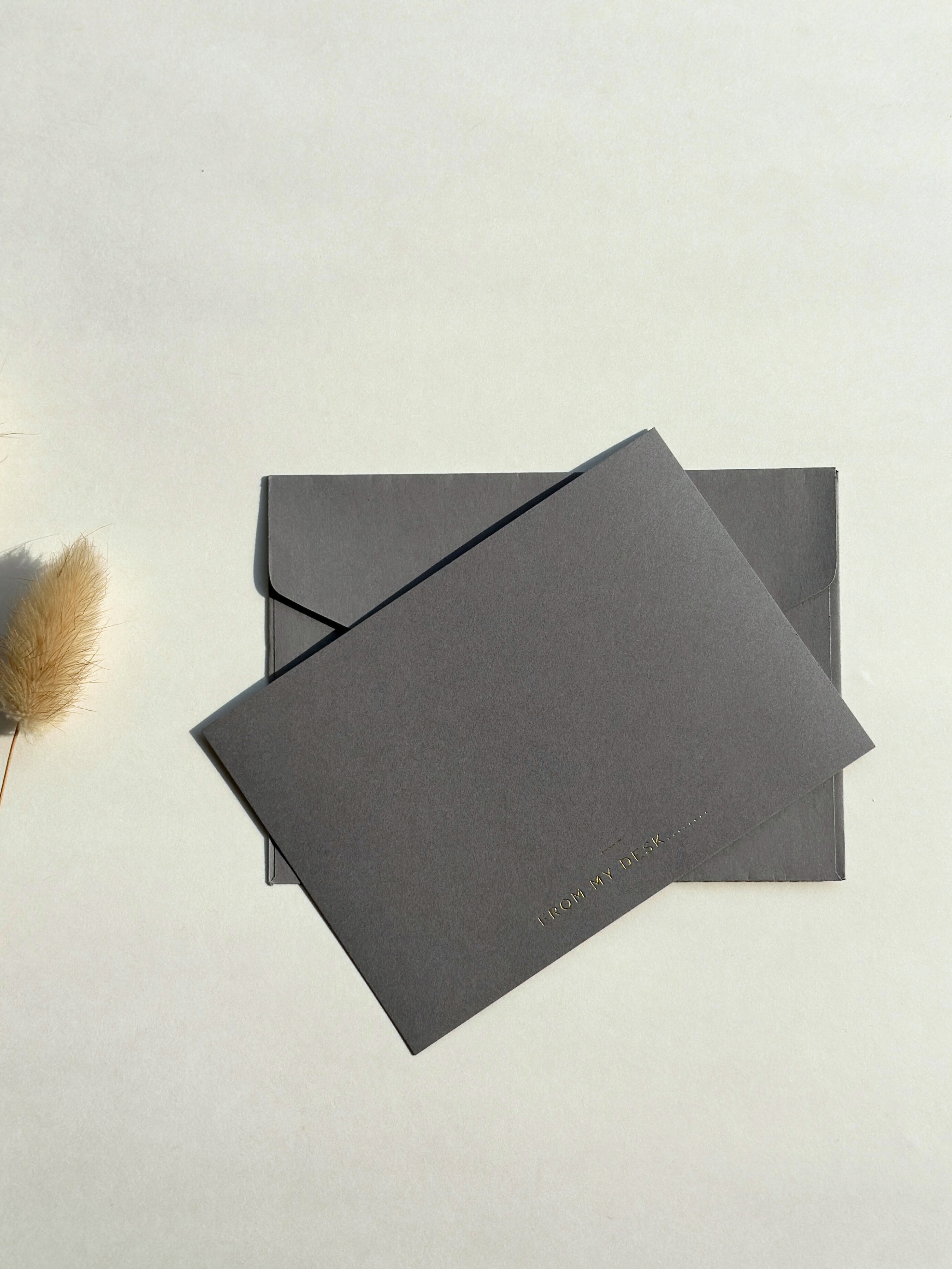 Smokey grey From my desk cards (foiled) set of 5