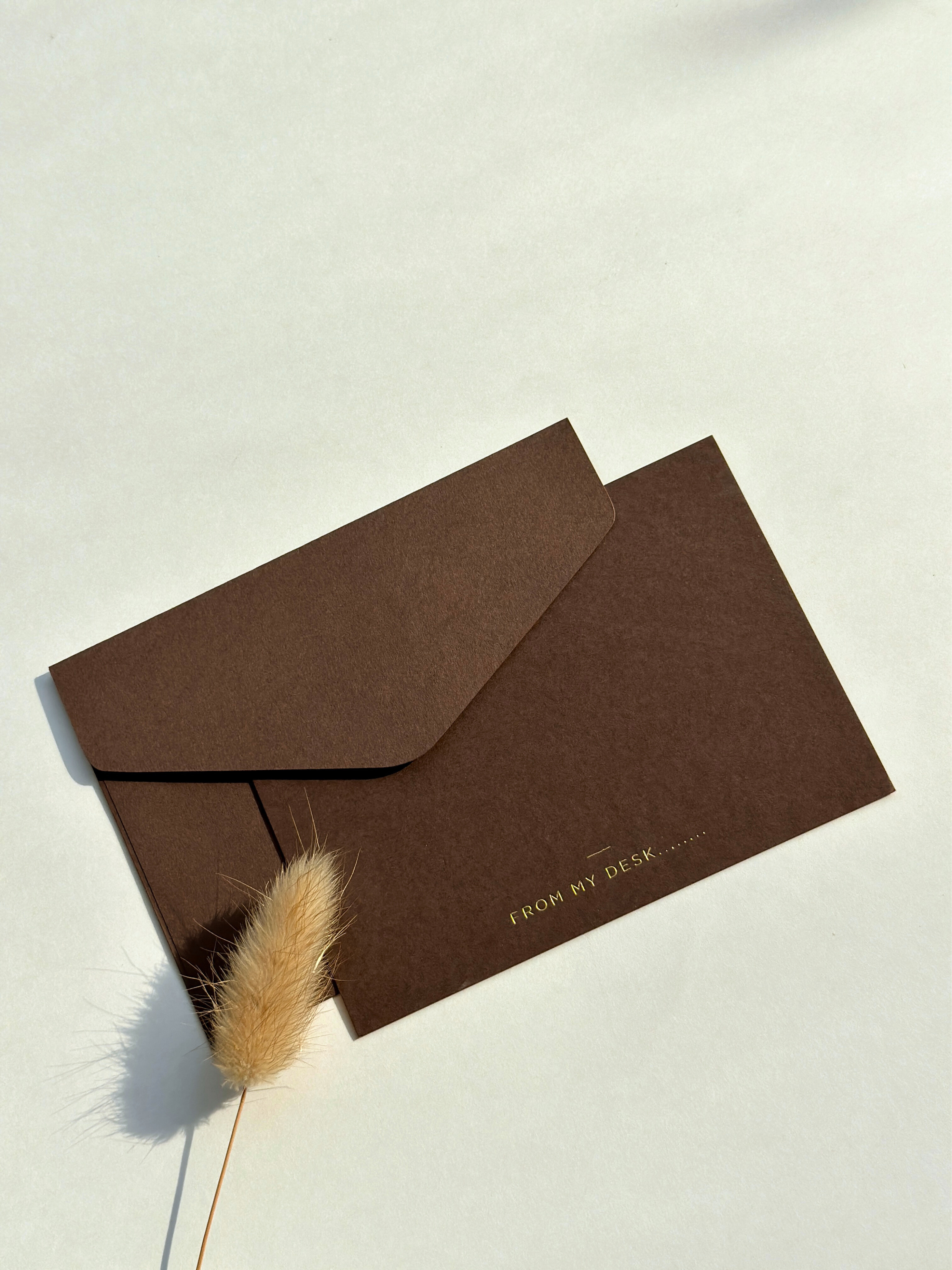 Mahogany From my desk cards (foiled) set of 5