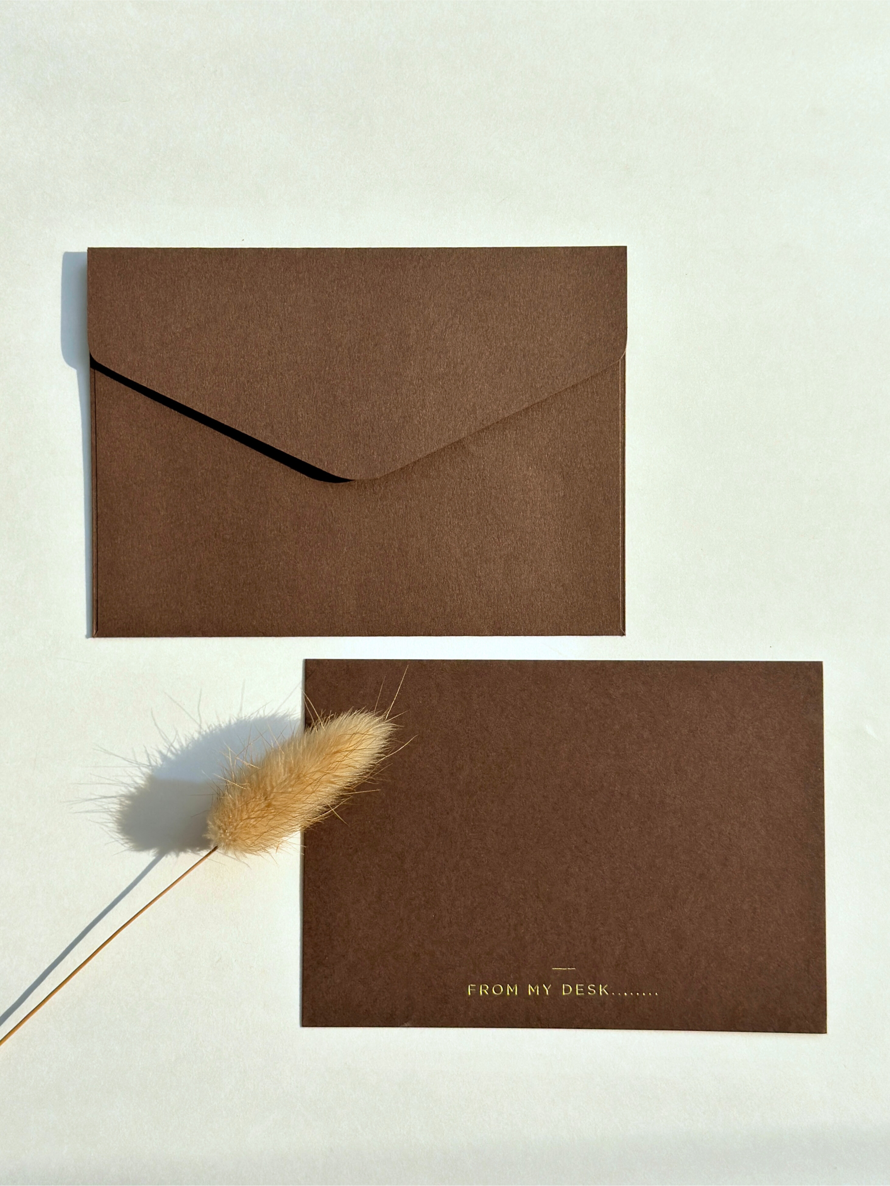 Mahogany From my desk cards (foiled) set of 5