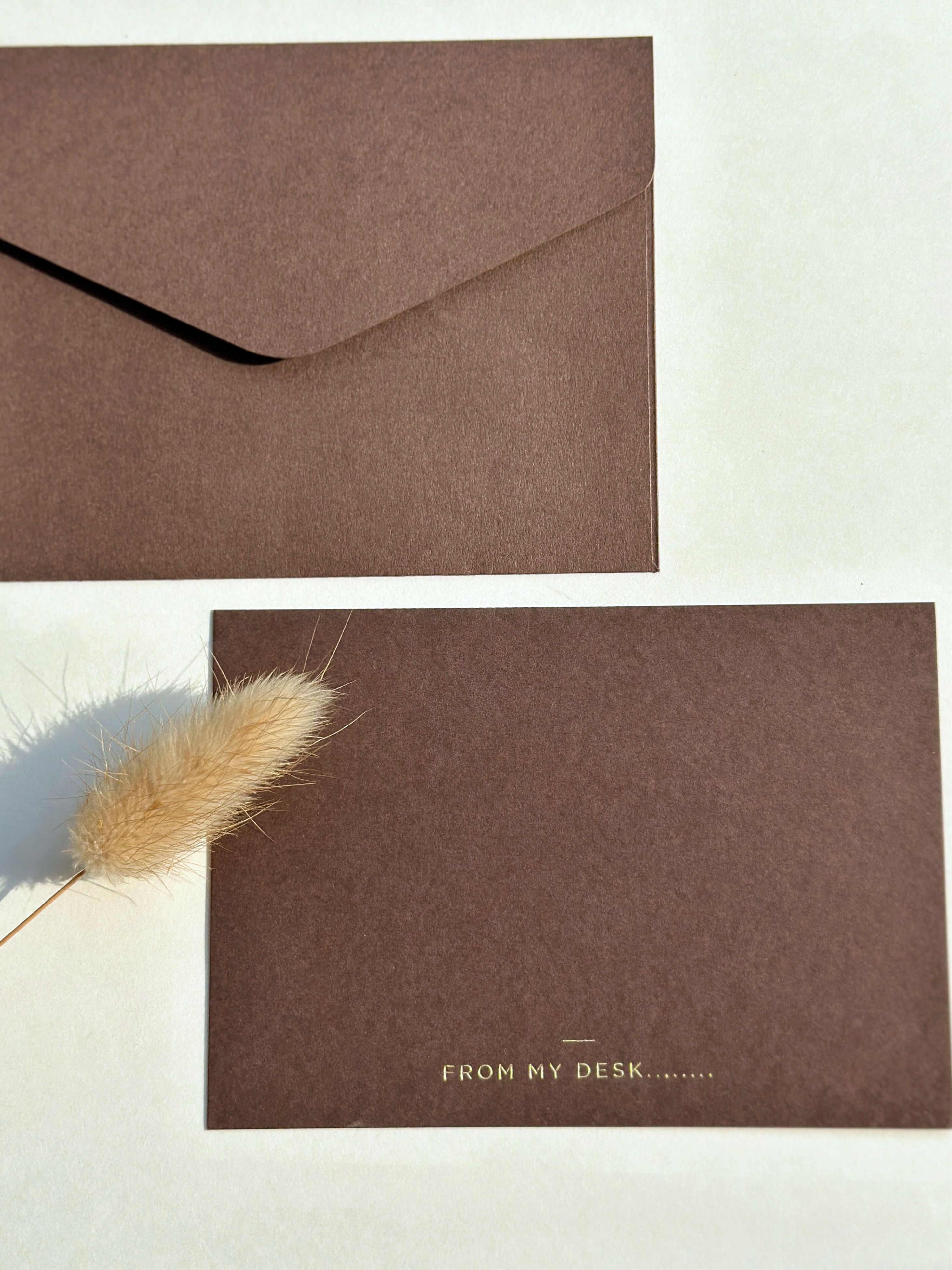 Mahogany From my desk cards (foiled) set of 5
