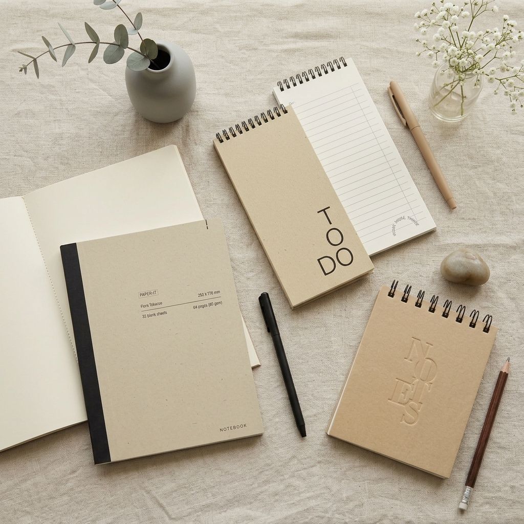 The Flora Desk Set | Notebook + Notepads