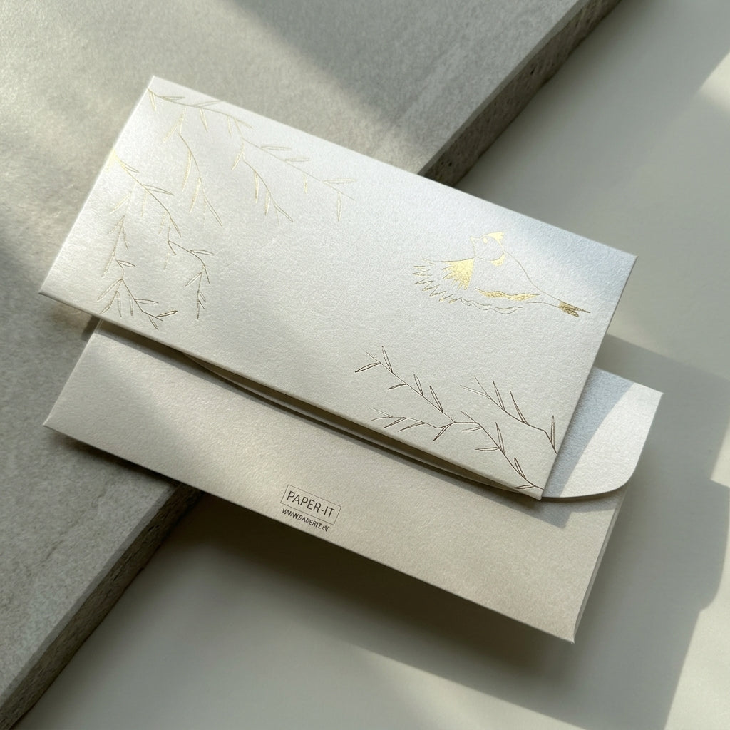 Bird song money envelopes (foiling)