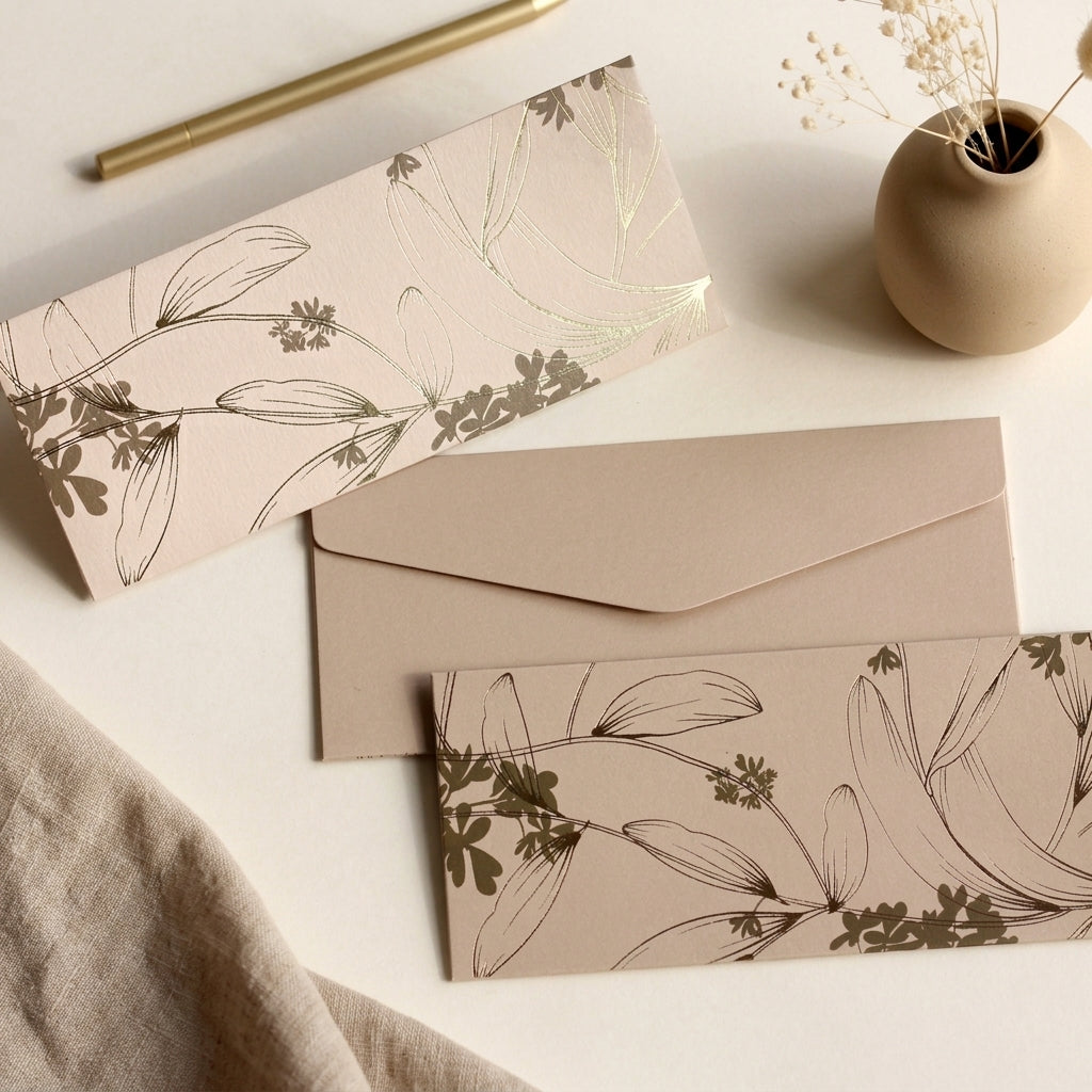 Ecru money envelopes (foiling)