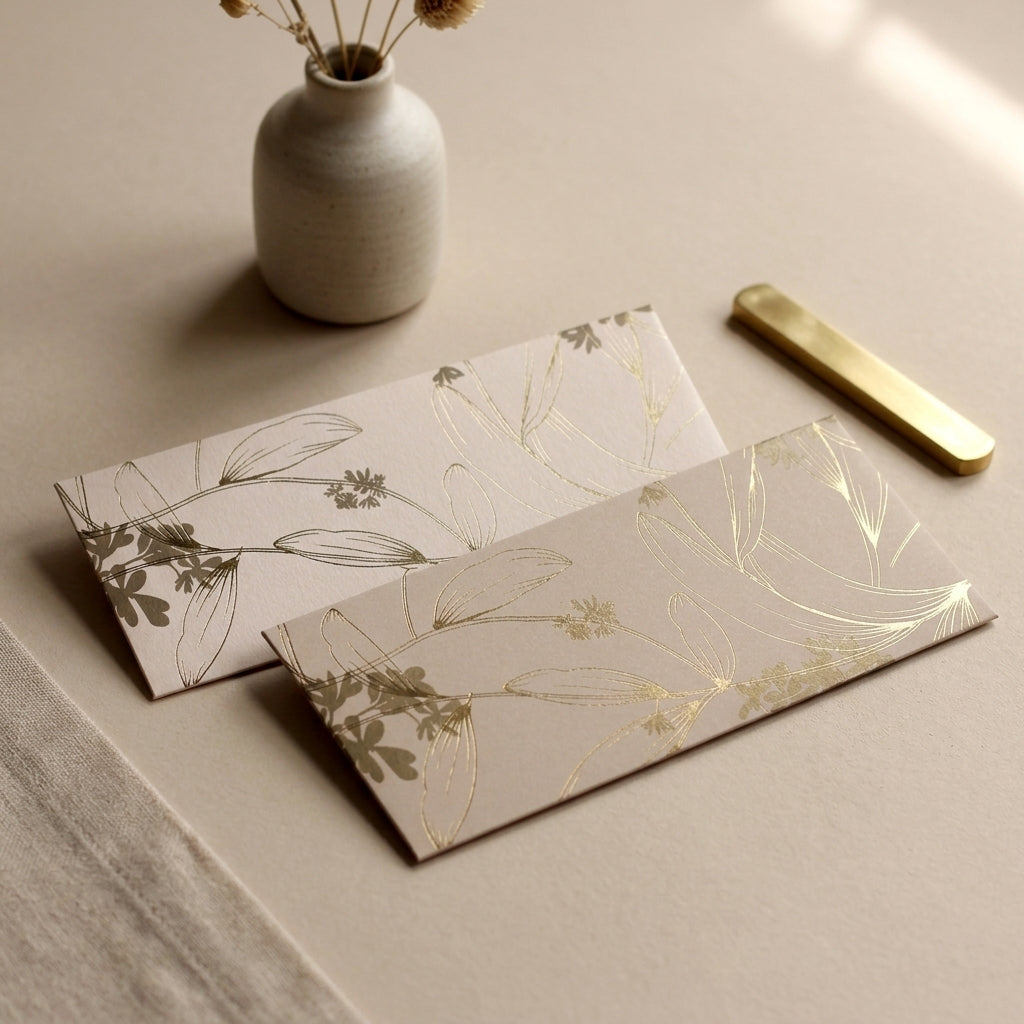 Ecru money envelopes (foiling)