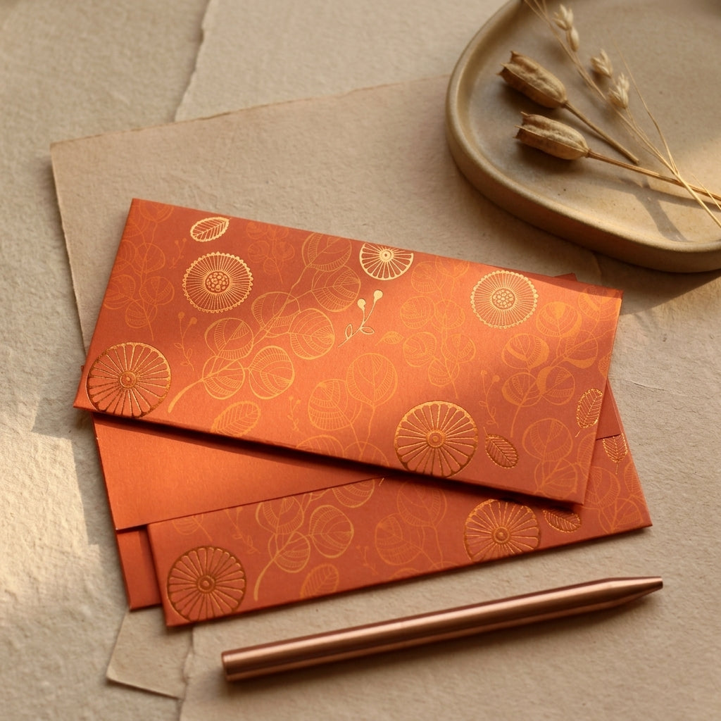 Sandstone money envelopes (foiling)