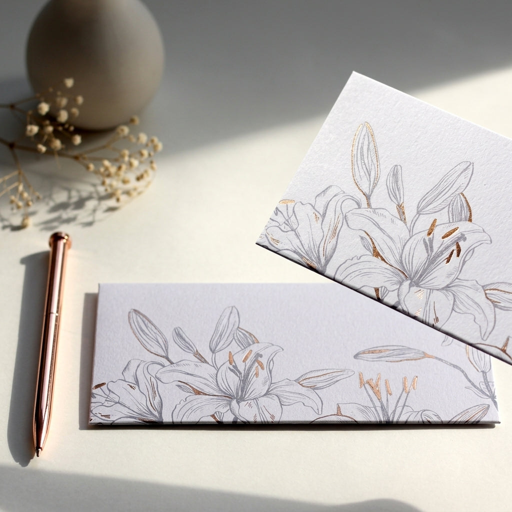 Frost blue money envelopes (foiling)
