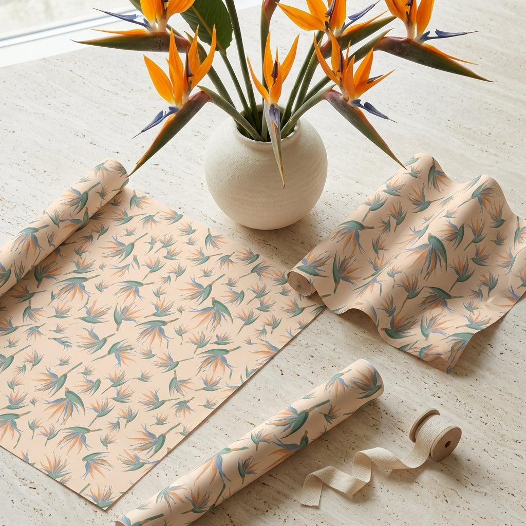 Paradise wrapping sheets+note cards