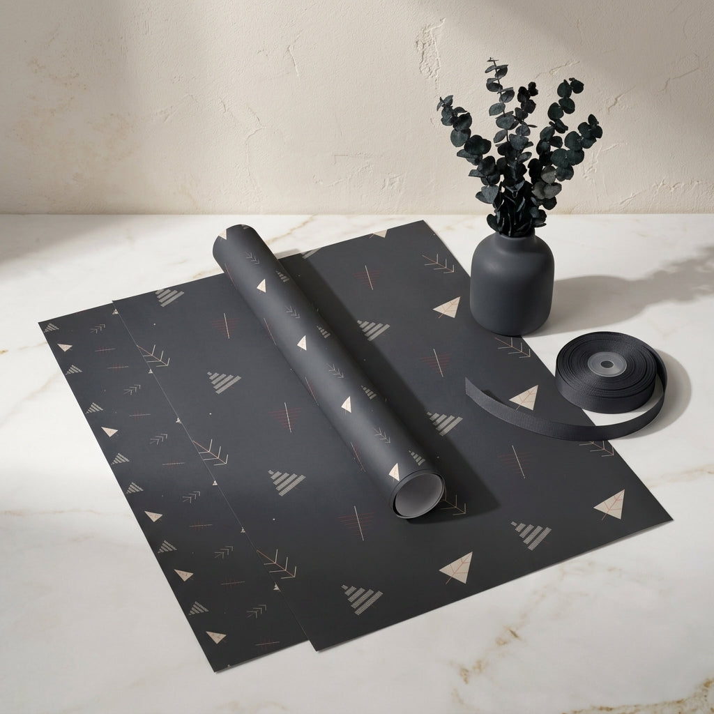 Festal twigs wrapping sheets+note cards