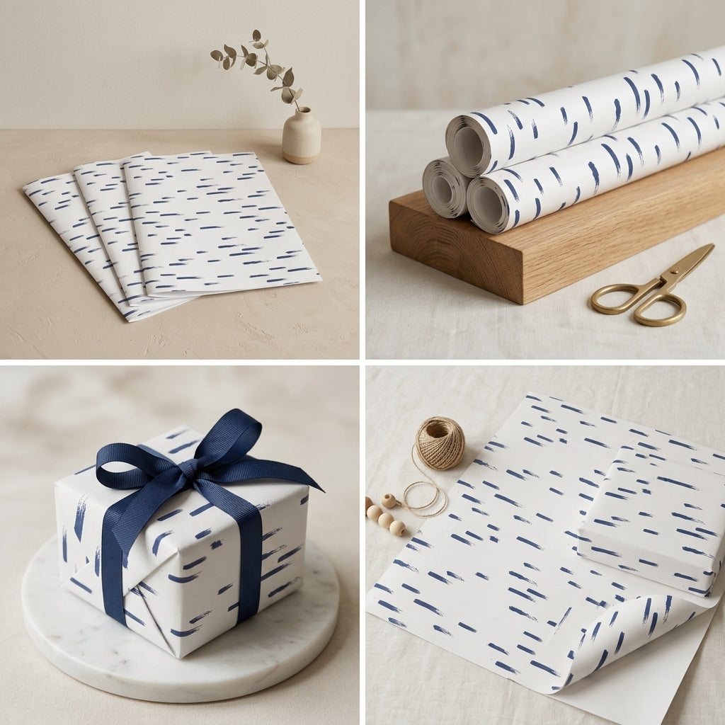Brush wrapping sheets+note cards