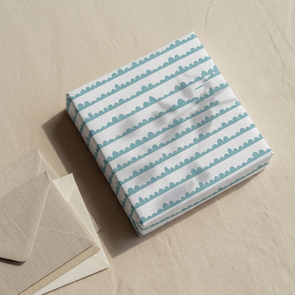 Acqua wrapping sheets+note cards (set of 5)