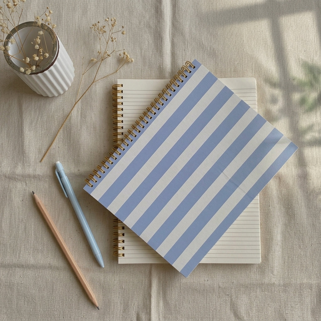 Ocean stripe notebook