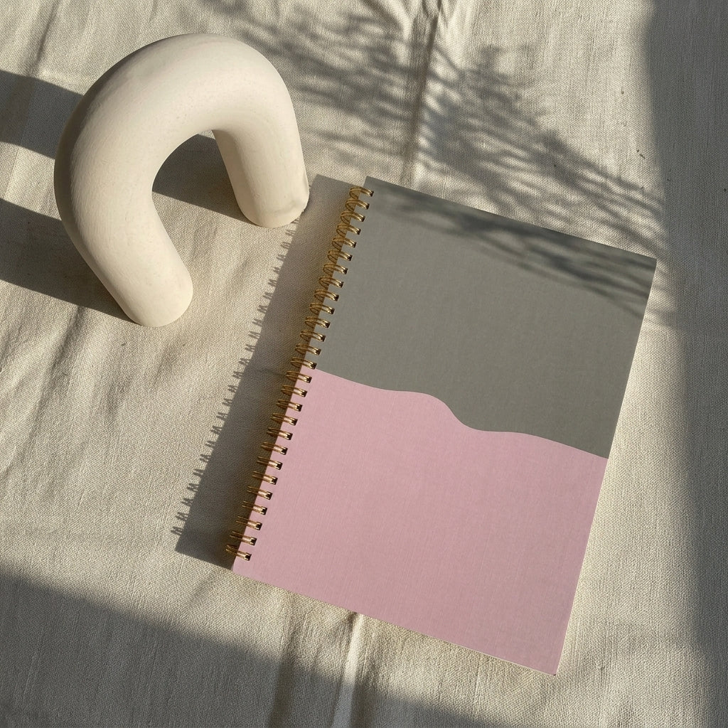 Pebble and rose notebook