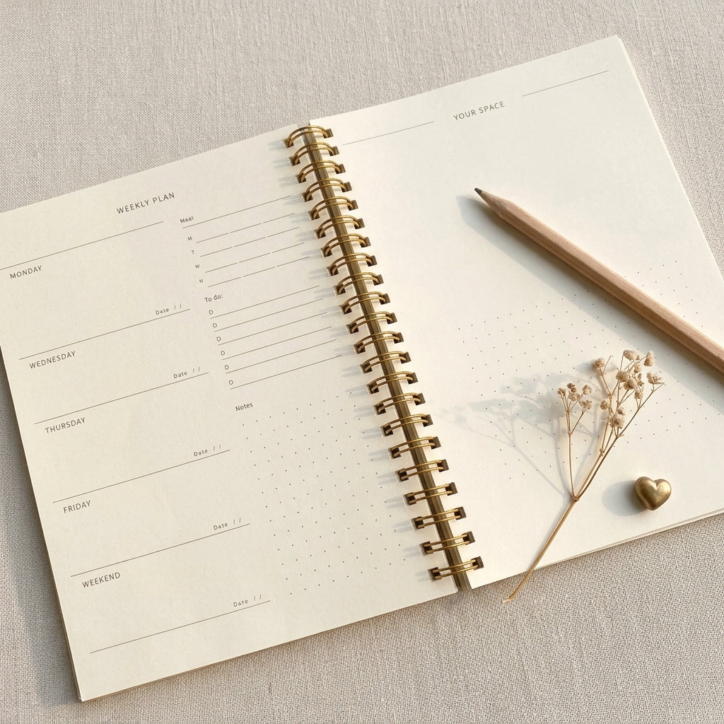 A5 evergreen planner notebook
