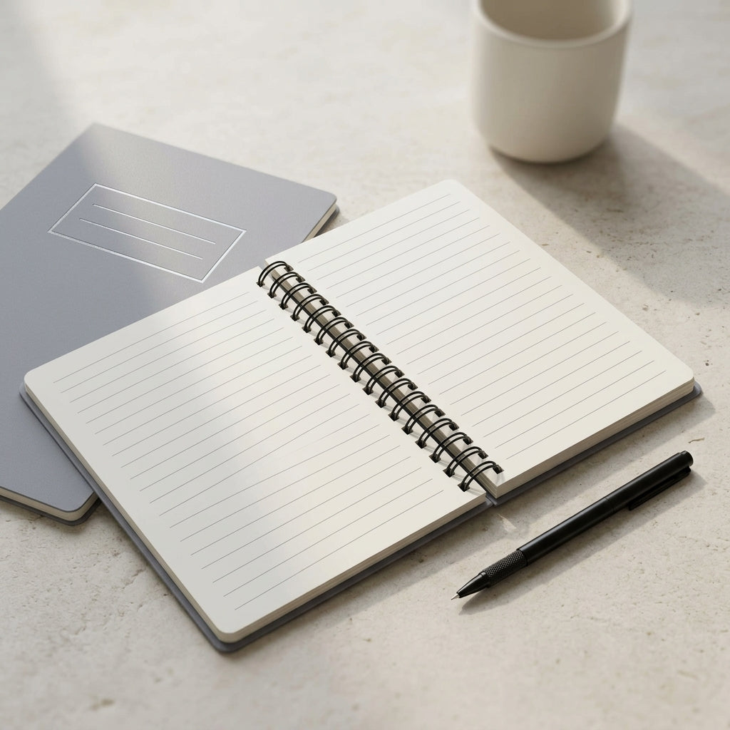 A5 Grey Foiled Notebook