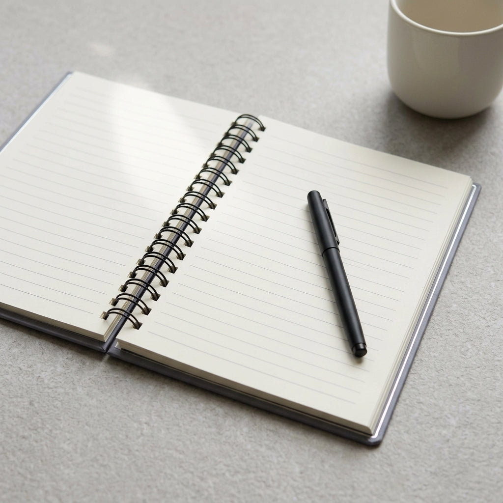 A5 Grey Foiled Notebook