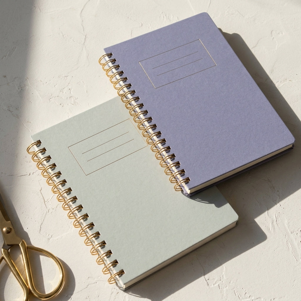 A5 Lichen + Albatross Foiled Notebook (Set of 2)