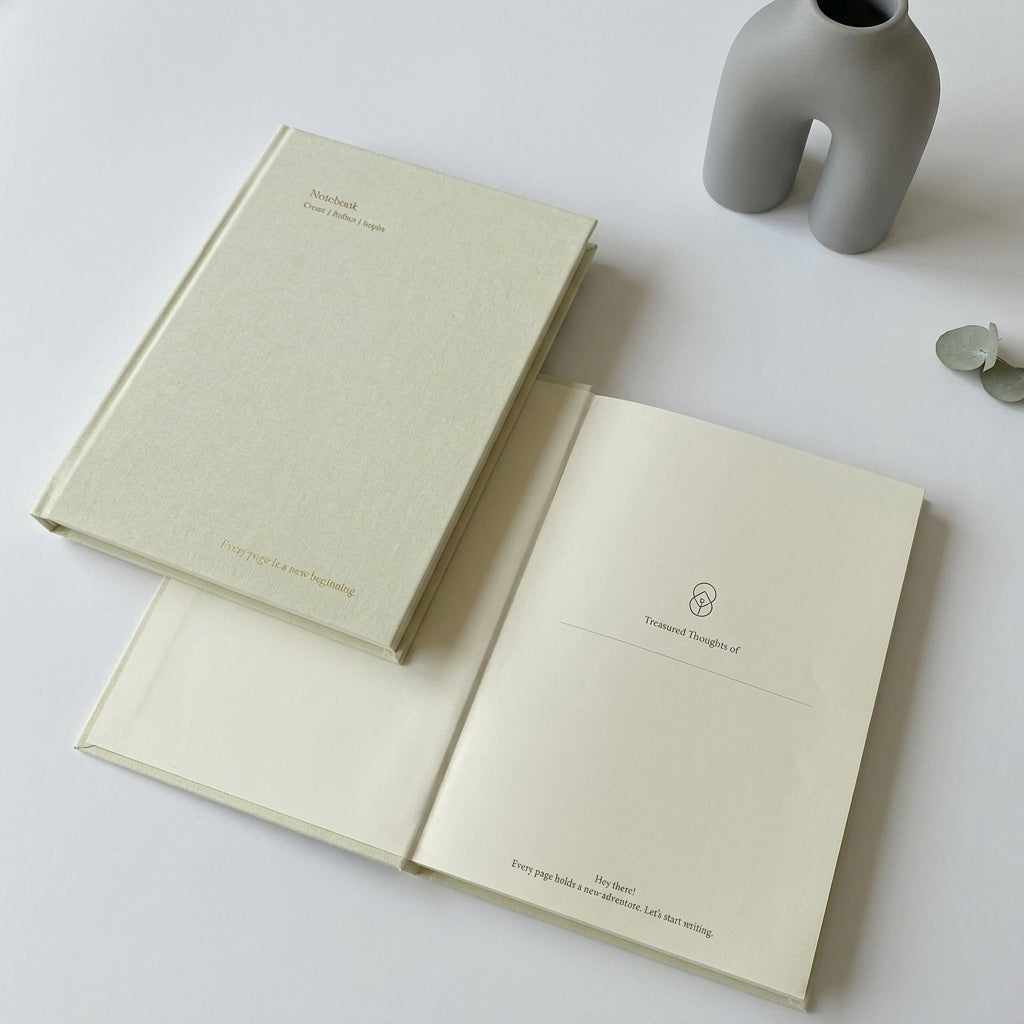 A5 amber fabric notebook