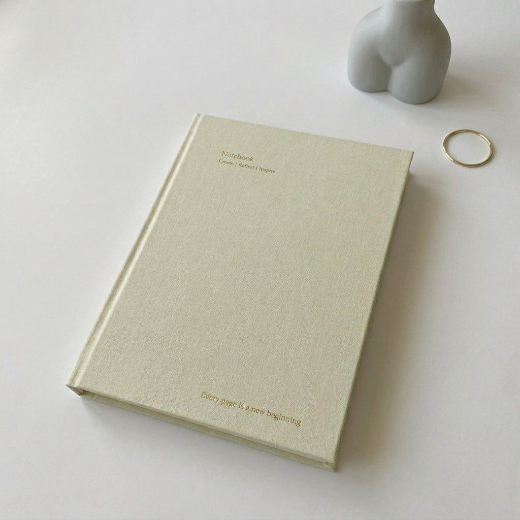 A5 amber fabric notebook
