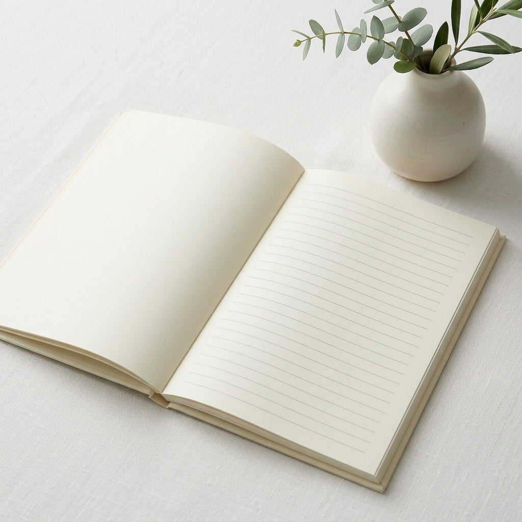 A5 Eucalyptus fabric notebook