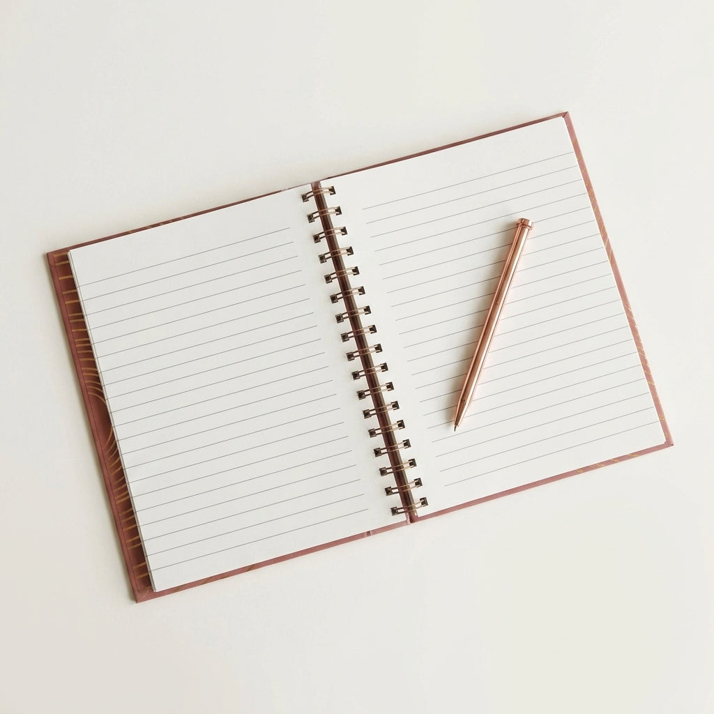 Rosebud foiled folder Notebook