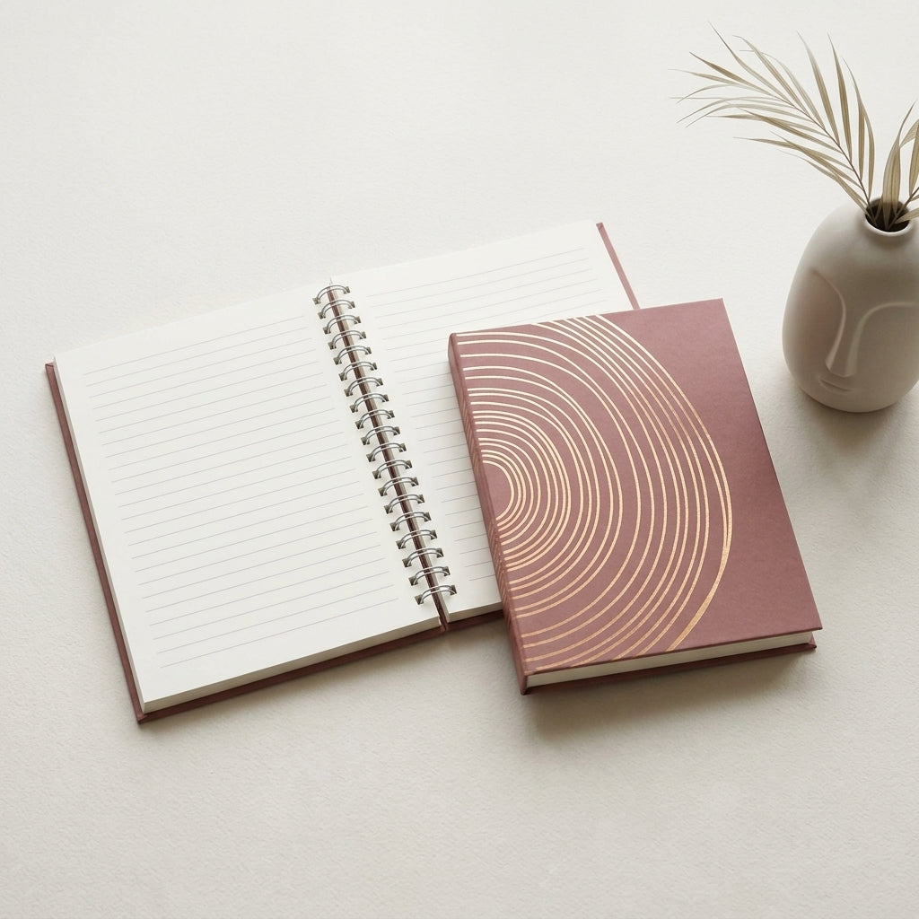 Rosebud foiled folder Notebook
