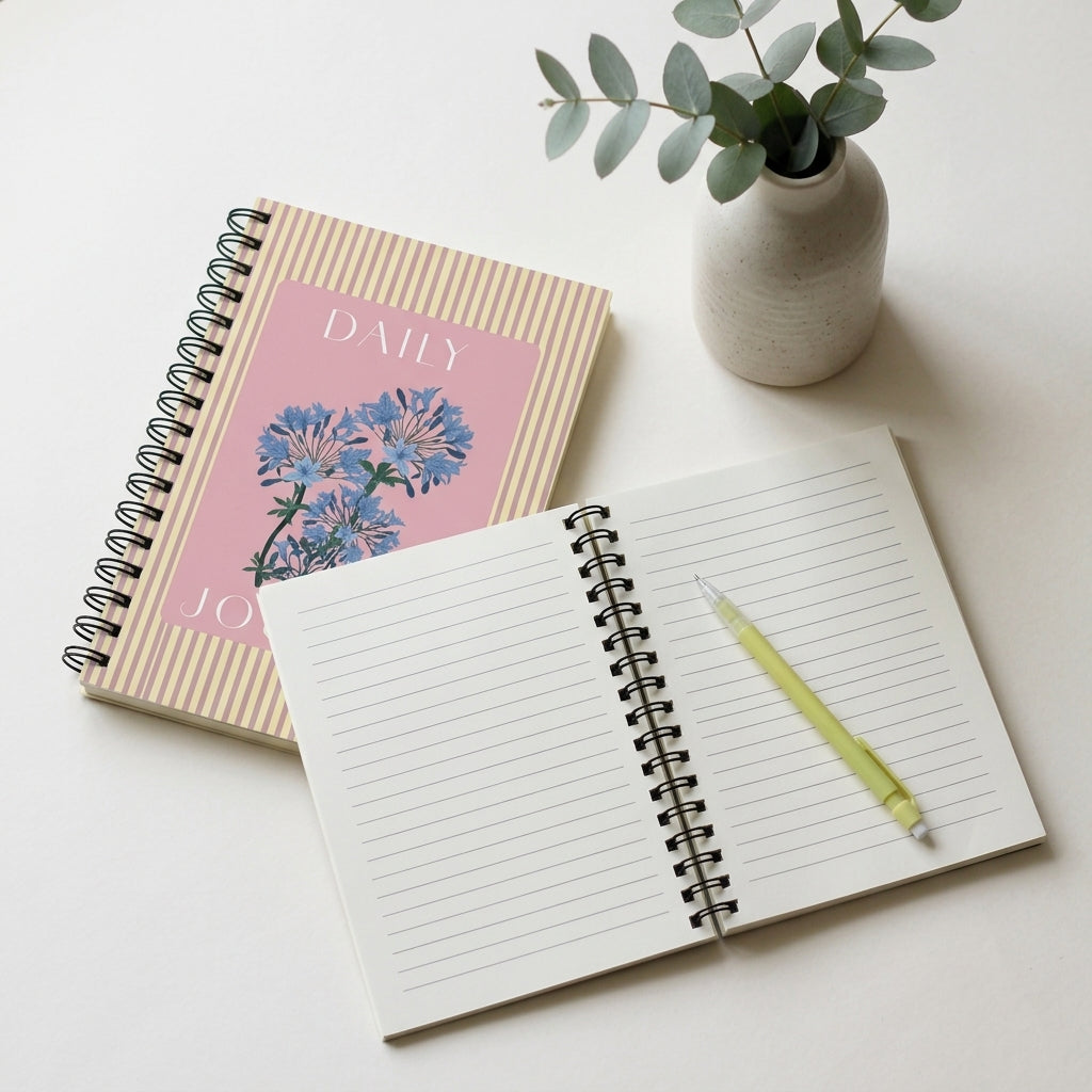 A5 Botanical Strips Notebook