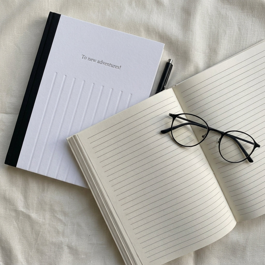 Quiet lines hardcover notebook