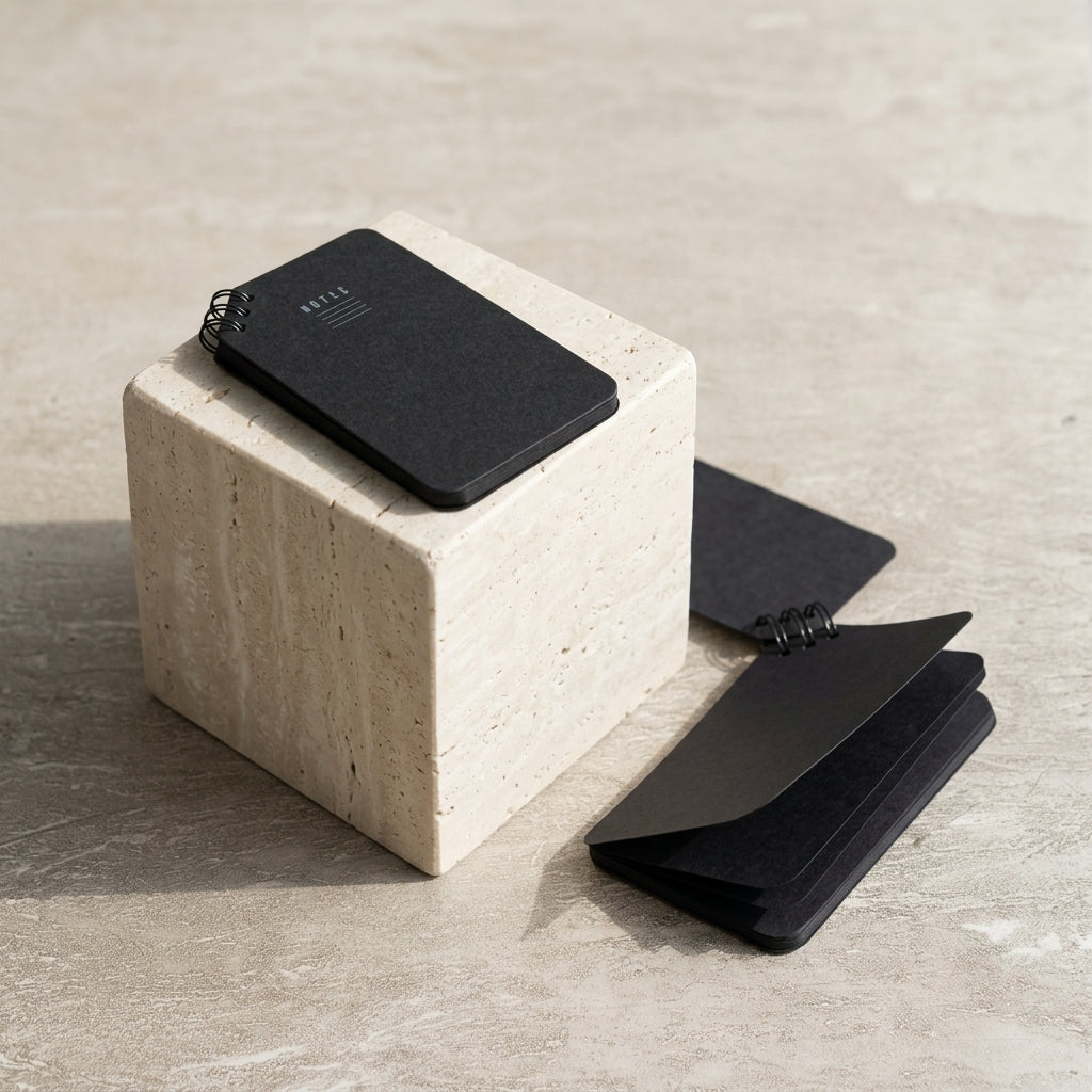 All Black Pages Pocket Diary (White Pen Included)