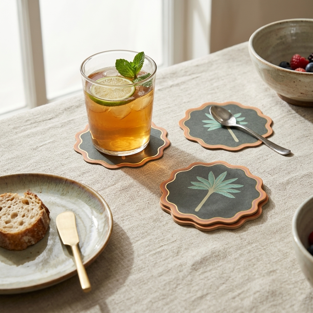 Palm Garden Foiled Coasters