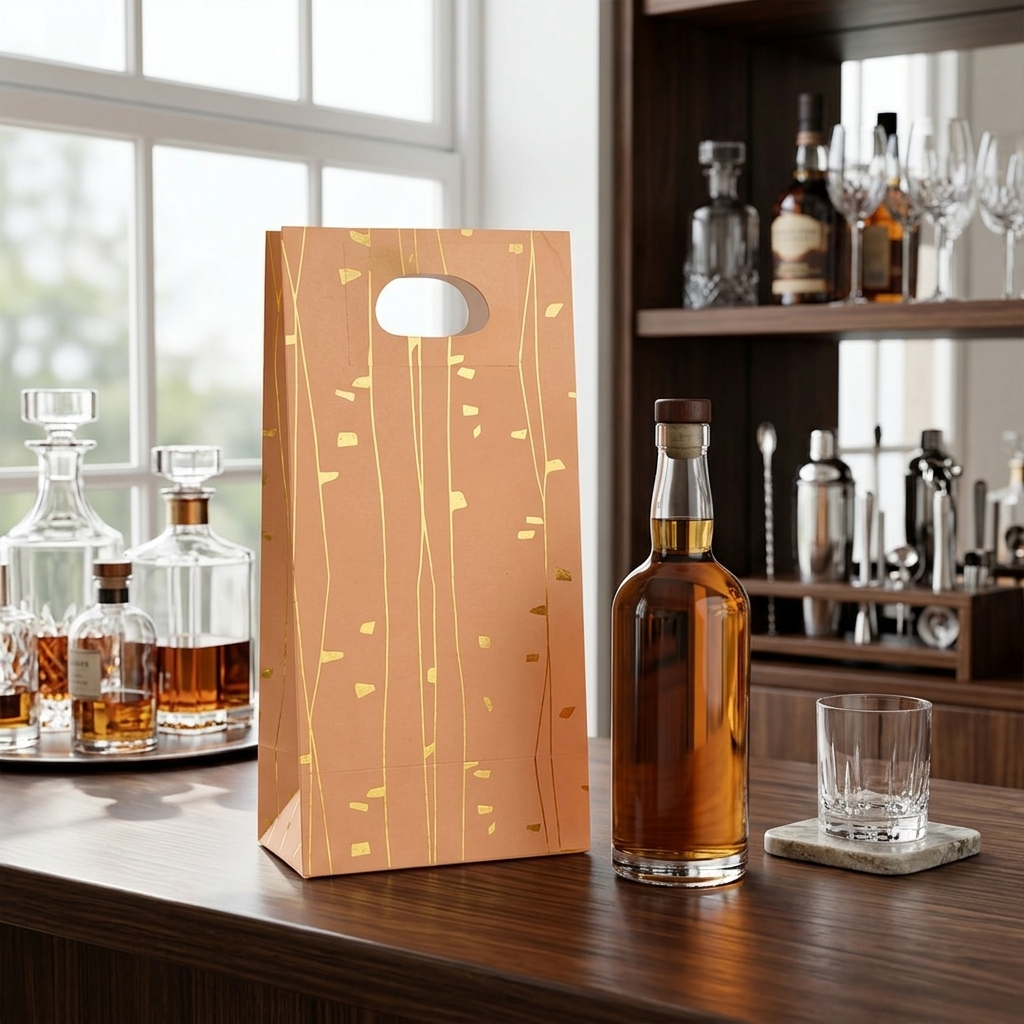 Birch Foiled Bottle Bag (7 × 14 × 4.5 inches)